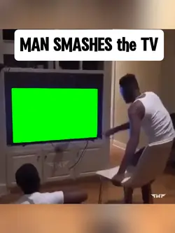 MAN SMASHING TV
