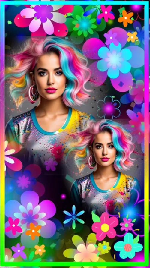 Neon flowers 