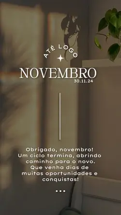 Até logo Novembro 