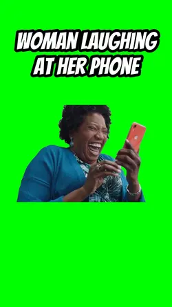 Laughing at phone