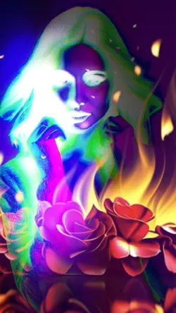 Flames flash neon