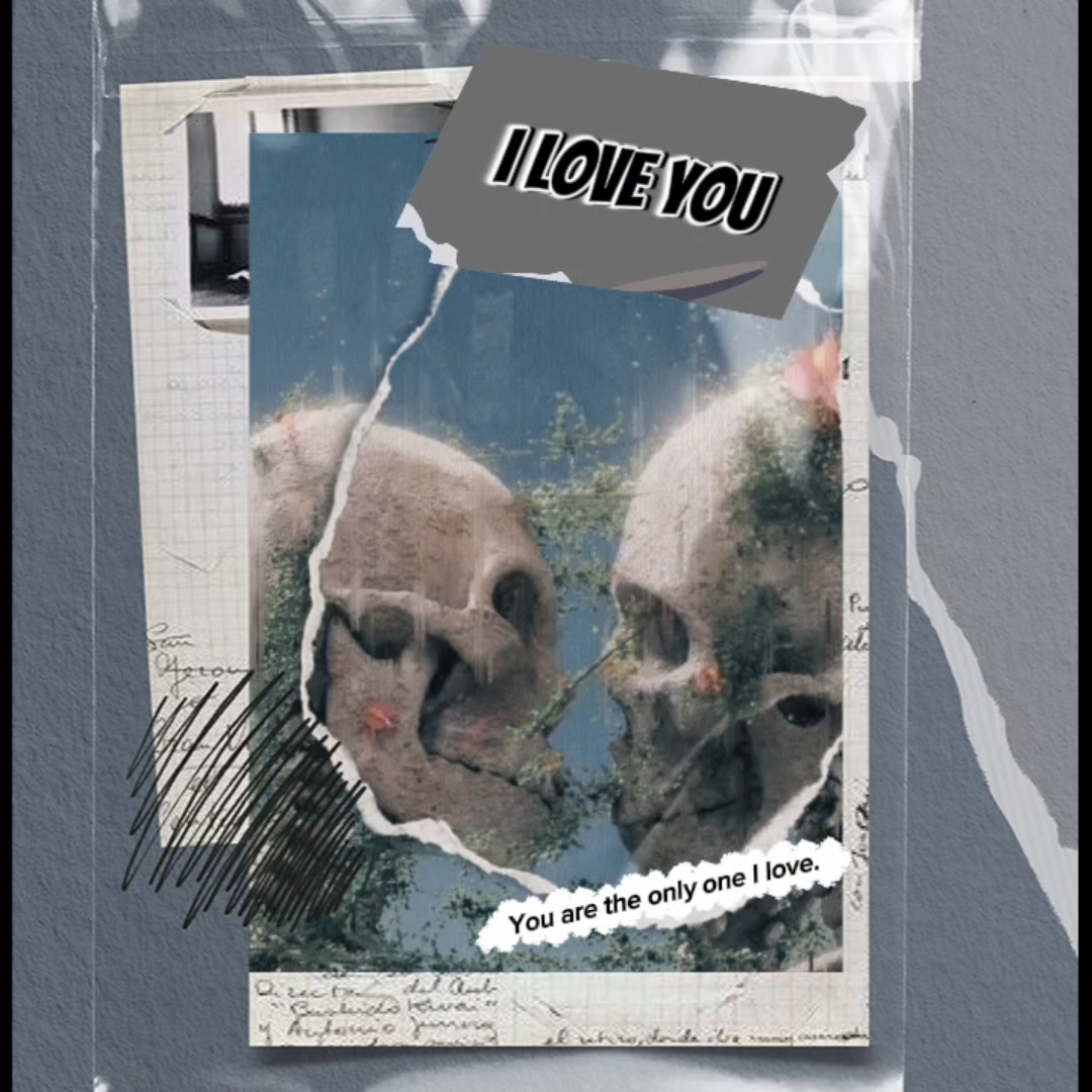 scrapbook skull love
