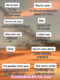 Comebacks