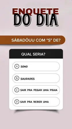 Enquete do dia