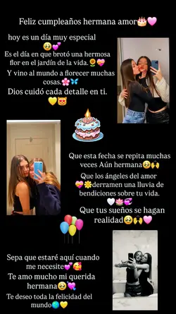Cumpleaños Hermana