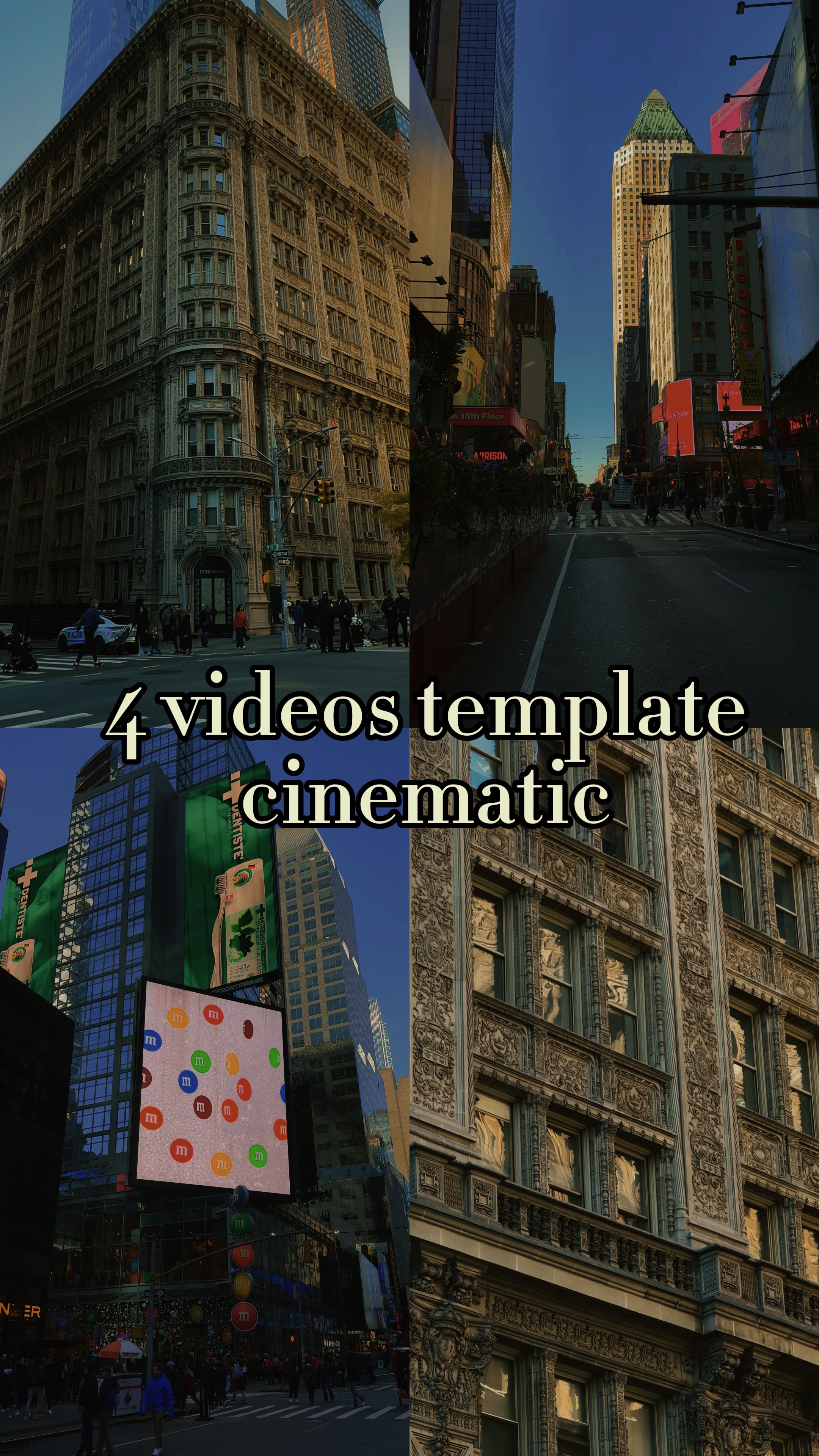 4 vids template film