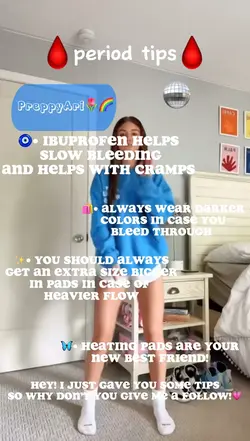 Period tips!🪩🌷🌈