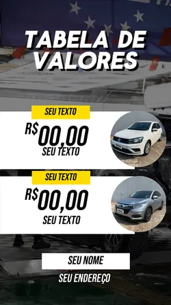 ✈️tabela de valores