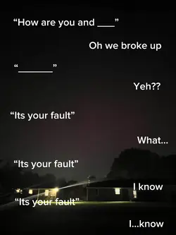 We broke up..