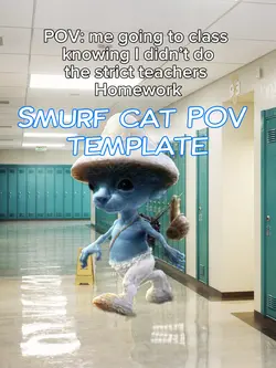 Smurf cat template