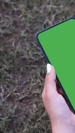 celular tela verde