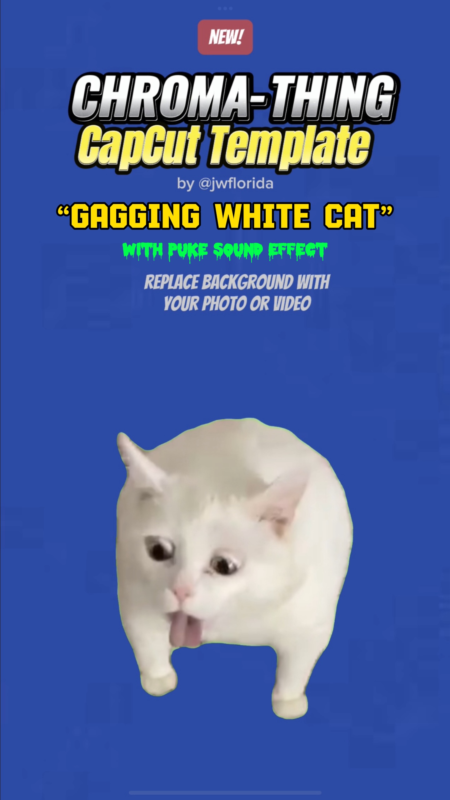 Gagging White Cat