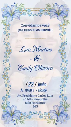 convite de casamento