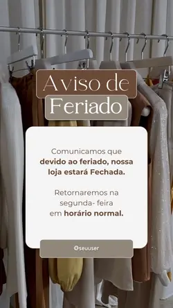 Feriado loja fechada