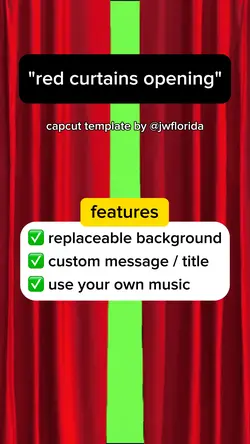 red curtains opening