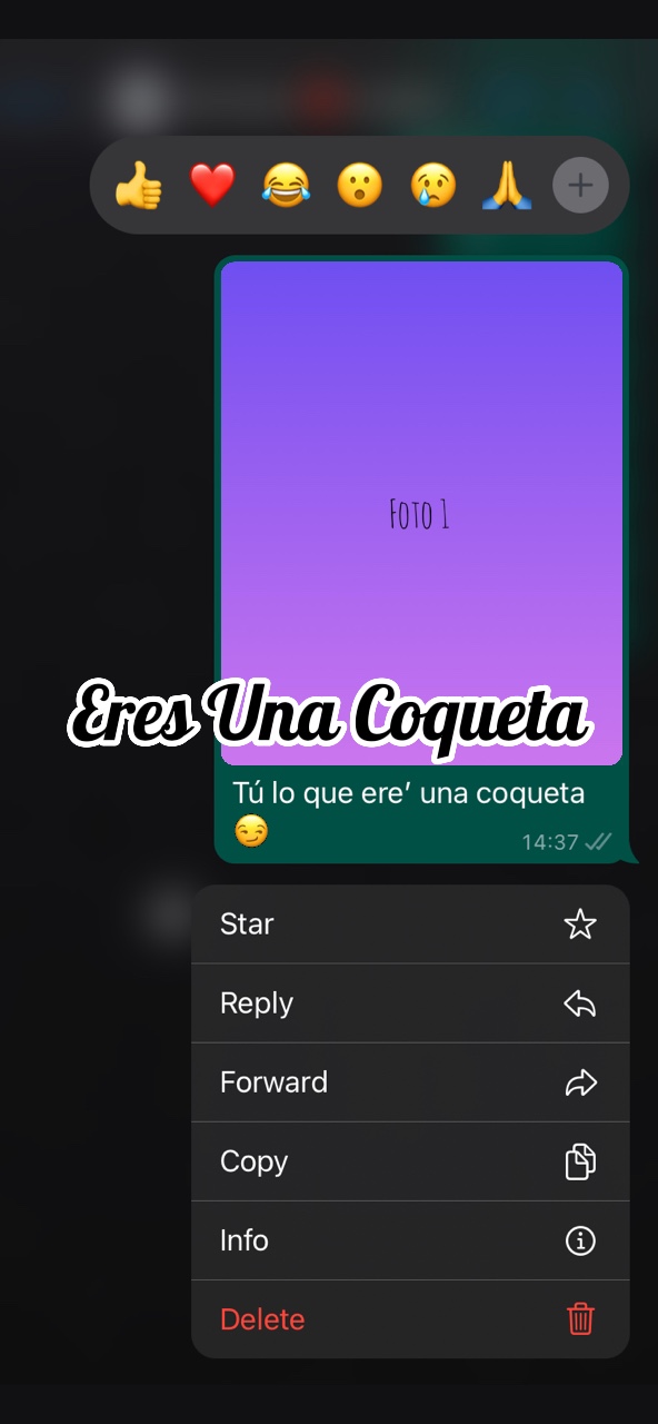 Eres una coqueta