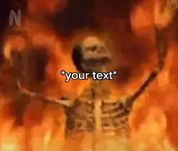 Burning skeleton