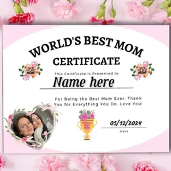 certificate best mom