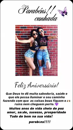 parabéns cunhada