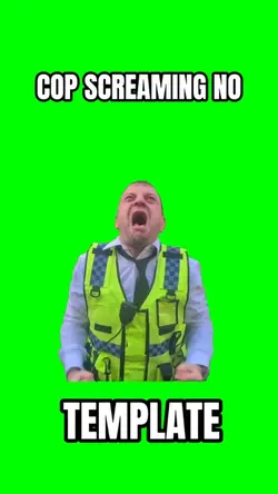 Cop screaming No