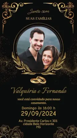 convite de casamento