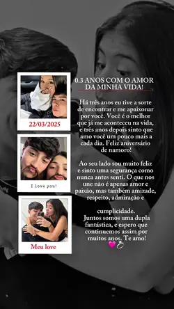 3 anos de nós dois