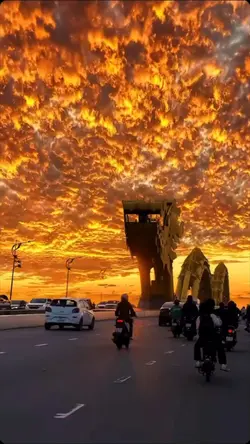 beautiful orange sky