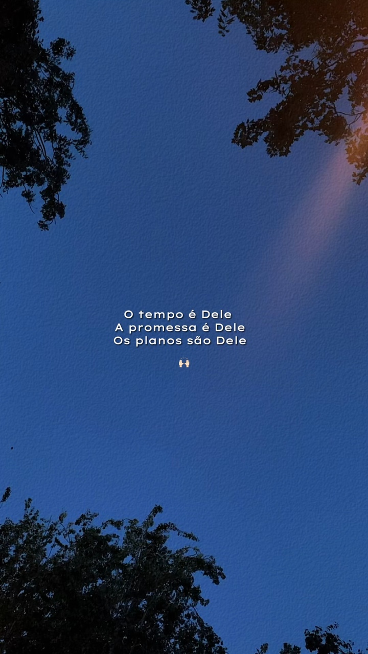 Os planos são Dele 