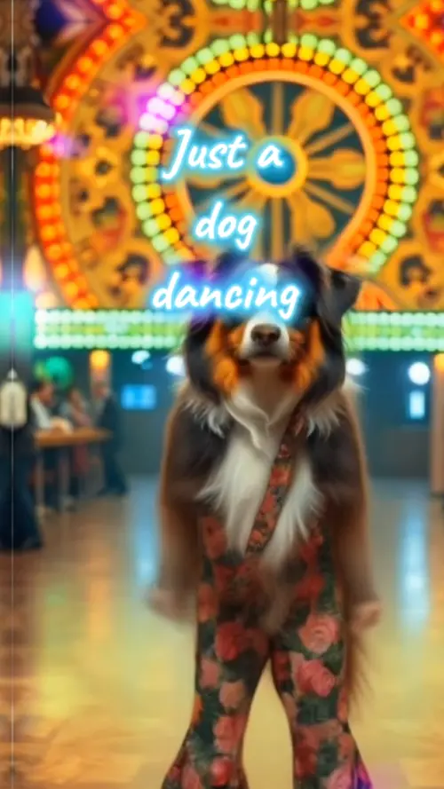 Sadece dans eden bir köpek