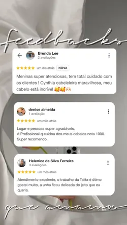 Feedbacks cliente 