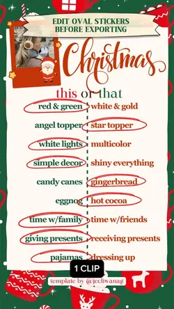 Xmas this or that ✨