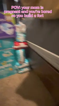 Fort of baby diapers