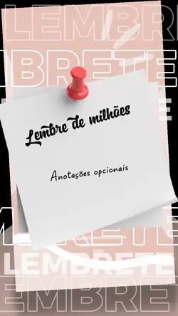 Lembrete de Milhões 