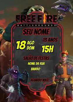 Convite Free Fire