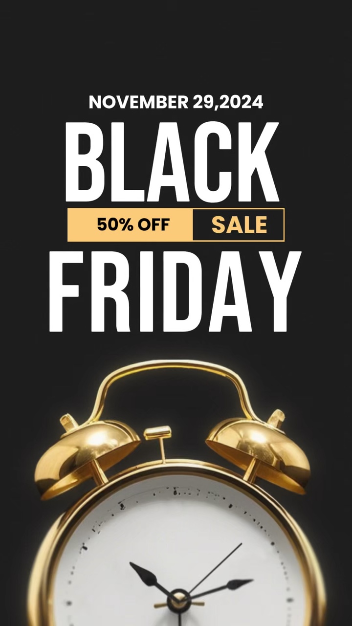 Promotion de l'activité du vendredi noir Affiches dynamiques de couleur noire Style cool 