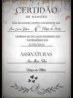 Certidão de namoro 