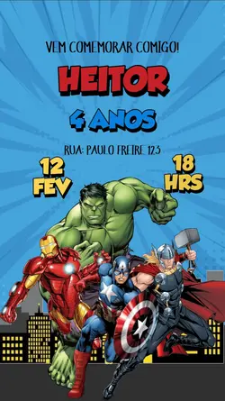 CONVITE MARVEL HERÓI