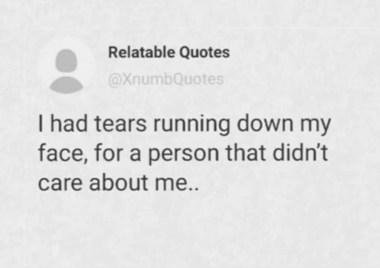 he didn’t care 