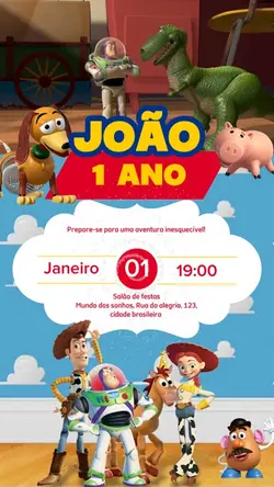 CONVITE TOY STORY