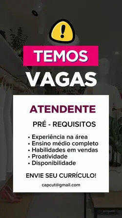 VAGAS DE EMPREGO 