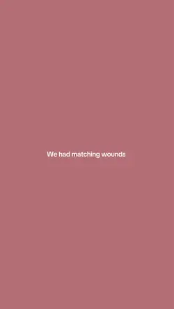 Matching wounds💞