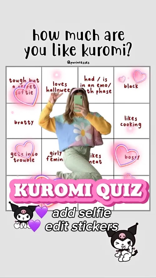 template kuromi kuis