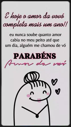 Parabéns amor da vó