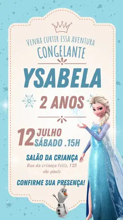 frozen convite