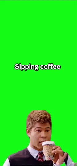 Sipping coffe