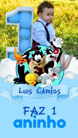 Convite looney tunes
