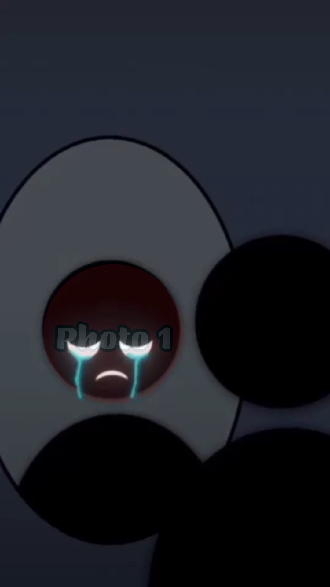 Crying in mirror