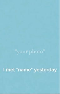 met *name* yesterday