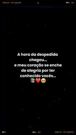 A hora da despedida🥹