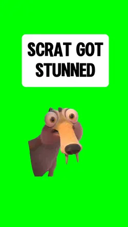 SCRAT GOT STUNNED